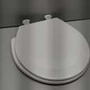 BEMIS 500EC 390 Toilet Seat with Easy Clean & Change Hinges, 1 Pack Round, Cotton White