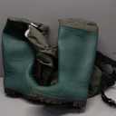 HISEA Kids Chest Waders with Boots, Youth Waterproof Fishing Wader, PVC Waders for Toddler Children with Reflect Safety Band (10/11 Big Kid, Green)