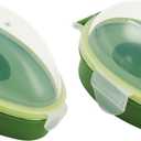 Avocado Keeper - Plastic Avocado Keeper Storage Container - Reusable Avocado Holder Organizer for Fridge - Fruit & Avocado Container to Keep Fresh, 2 Pcs