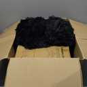 Bean Bag Cover (No Filler), Faux Fur Comfy Bean Bag Covers for Adults, Washable Beanbag Chair Cover, Fluffy Plush Giant Bean Bags Chairs Covers for Teens Kids Girls, Anti-Slip, 5FT, Black