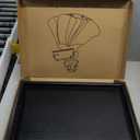 DILLMAN Serving Tray Large Black Wood Rectangle Food Tray Butler Tray Breakfast Tray with Handles (Large) (17.3" x 13.4" x 1.6")