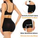 Womens Seamless Shaping Boyshorts Panties Tummy Control Underwear Slimming Shapewear Slip Shorts (Black, XXL)