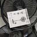 Lasko Oscillating Cyclone Pedestal Fan, Adjustable Height, Timer, Remote Control, 3 Speeds, for Bedroom, Living Room, Home Office, 18", Black, 1843