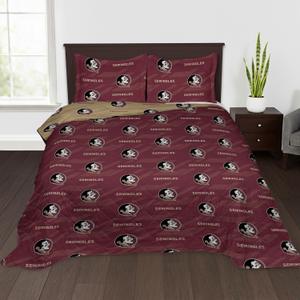 Northwest NCAA Quilted Throw Blanket with 2 Shams, Soft Cozy Bedding, All Seasons, 90 x 90 inches