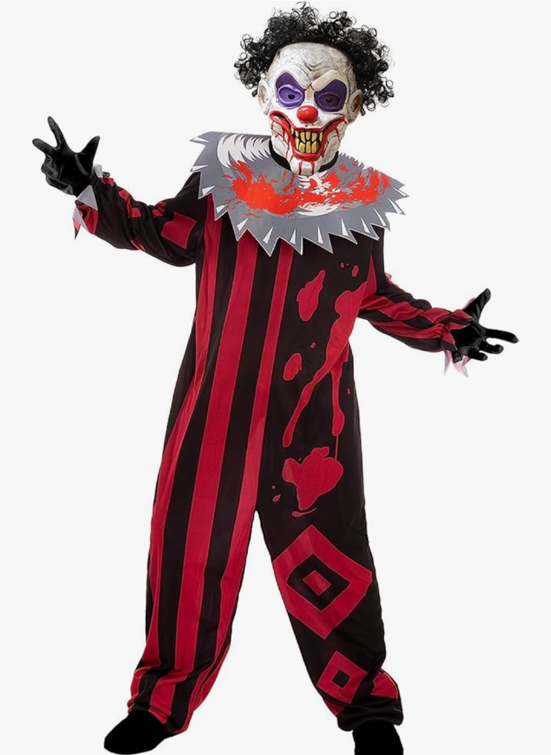 Spooktacular Creations Halloween Boys Killer Clown Costume, Scary Clown Costume for Kids Halloween Role Play & Dress Up XL