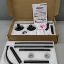 Dual Shower Head for Couples, High Pressure Double Shower Heads for Two People Rod, Two Showerhead System Fit 2 Person, Birthday Gifts for Women Men, Spa-Like (Black) Segmented Design