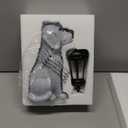 Solar Dog Outdoor Garden Statue with LED Light,Dog Solar Lights Lantern Outside Decorations for Yard, Lawn Decor Statue for Patio, Balcony, Yard Ornament,Unique Dog Gifts for Mom