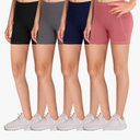 Volleyball Bike Shorts for Girls Spandex Compression Shorts with Pockets for Kids Dance Yoga and Athletics , Size - S, M