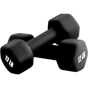 Portzon Weights Dumbbells 10 Colors Options Compatible with Set of 2 Neoprene Dumbbells Set,1-15 LB, Anti-Slip, Anti-roll, Hex Shape for Shoulder,Neck, and Hand Training for Seniors (Black)