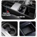 BMZX Center Console Organizer for New Tesla Model Y Juniper (2025-2026) & Model 3 Highland (2024-2025), Organizer and Cup Holder 3PCS for Model Y Model 3 Accessories