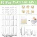 UDU 12 Set Glass Vases for Centerpieces with 24 White Floating Candles 80000 Vase Filler 6 Pearl String Party Event Home Wedding Centerpieces for Tables Decorations