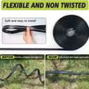 Sprinkler Hose with Holes, Flat Soaker Hose 100 Ft (25 ft 4pack) with Garden Staples and Splitters, Watering Drip Irrigation Hoses for Lawn, Vegetable and Garden Beds (100 ft)