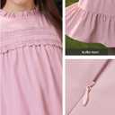 Sunny Spirit Girl's Long Sleeve Dress Tween Fall Formal Party Midi Tiered Flowy Swing Dresses 5-14 Year (Pink)