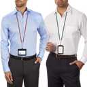 3Pcs Soft Cotton Cute Ladies & Gents Cute Teacher Lanyards for Key or ID Badges; Purple Lanyards for Bulk IDs