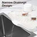 YOHOM Draining Board Tray for Under-Mount Sink Drain Board Plastic Dish Drainer Board for Kitchen Counter Utility Draining Board (White)