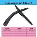 Rear Wiper Blade Arm Set Replacement for Chevrolet HHR 2006-2011 Back Glass Wipers, Factory OE Style Rear Windshield Wiper Arm & Wiper Blade 15807605