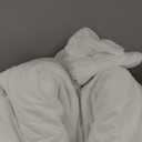 Bonlino King Size Comforter Set - Ruched White Comforter King Bed Set Boho Shabby Chic Bedding - Fluffy 3 Piece Ruffle Comforter Set with Pillow - Soft and Luxury