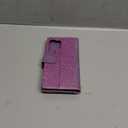 UEEBAI Wallet Case for Samsung Galaxy S25 Ultra 5G, 9 Card Holder Slots Zipper Pocket Handbag Case Magnetic Closure Kickstand with Wrist Strap TPU Shockproof Flip Case for Women - Glitter Purple