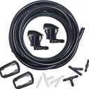 Front Windshield Washer Nozzles Kit for GMC Acadia 07-17, Traverse 09-14, Malibu 08-12, Enclave 08-17, SRX 10-16 15247800, 25823360 Wiper Spray Washer Jet with 3M Fluid Hose & 6 Connectors