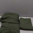 Bedsure California King Size Duvet Cover with Fitted Sheet - 4 Pieces Prewashed Polyester Extra Soft Bedding Set, Includes 1 Duvet Cover 104x98 Inches, 2 Pillow Shams, 1 Fitted Sheet, Olive Green (03 - Olive Green (No Comforter))