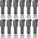 12 Pack Stump Grinder Teeth for Shaver SC50/SC50-H/SC25/SC25-H/SC30/SC30-H/Woods SG100 Stump Grinder Teeth for Cutting Tree Stub with Carbide Tips and 5/8" Nuts, 2-1/2"Lx3/4"W