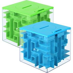 2 Pack Money Maze Puzzle Box, Perfect Money Holder Puzzle and Brain Teasers for Kids and Adults