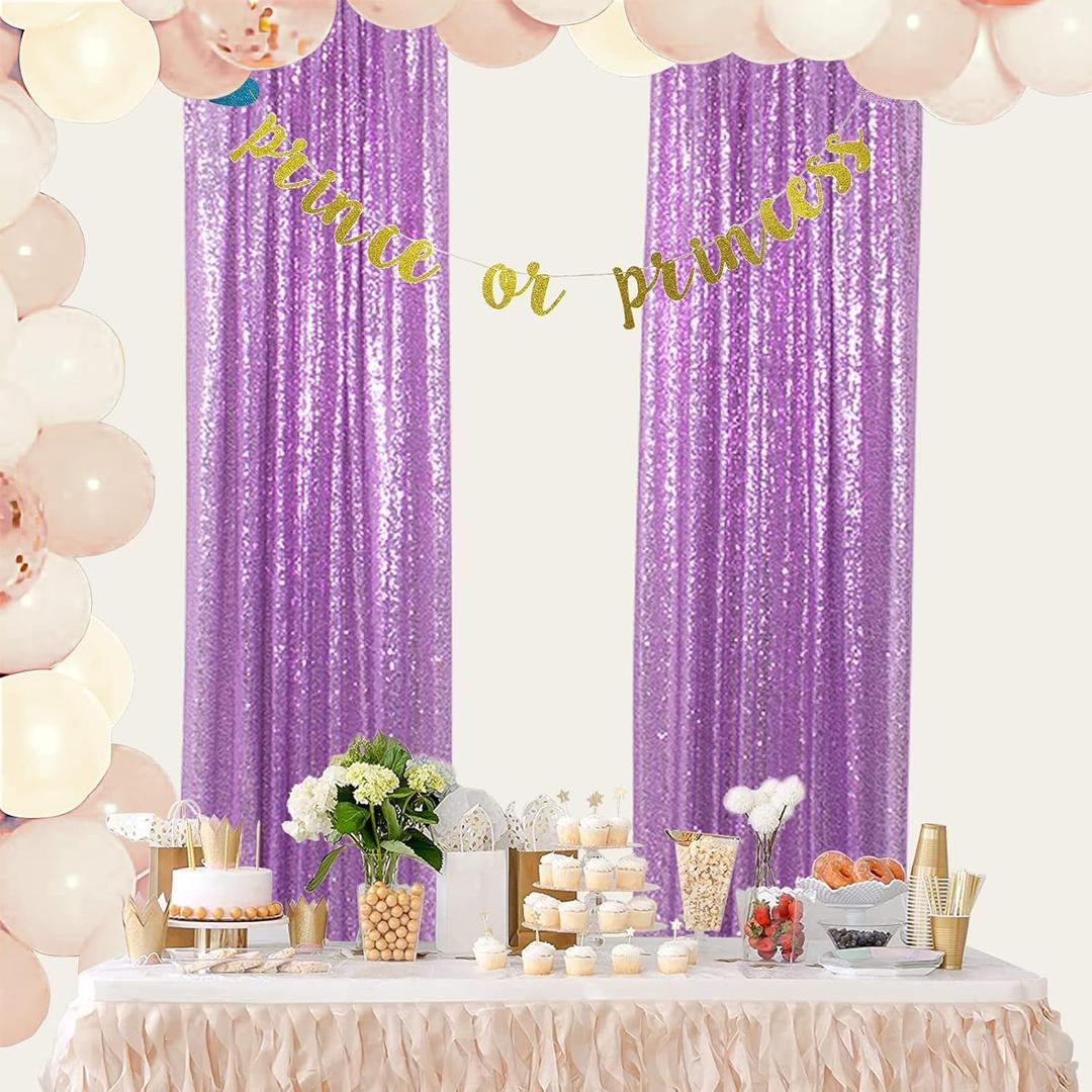 ShinyBeauty Gold Sequin Panel 2FTx8FT Sparkly Gold Glitter Photo Booth Backdrop Happy Birthday & Graduation (2FTx8FTx2, Light Gold)