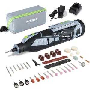 WORKPRO 12V Cordless Rotary Tool Kit, 5 Variable Speeds, Powerful Engraver, Sander, Polisher, 114 Easy Change Accessories, Craft Tool for Handmade and DIY