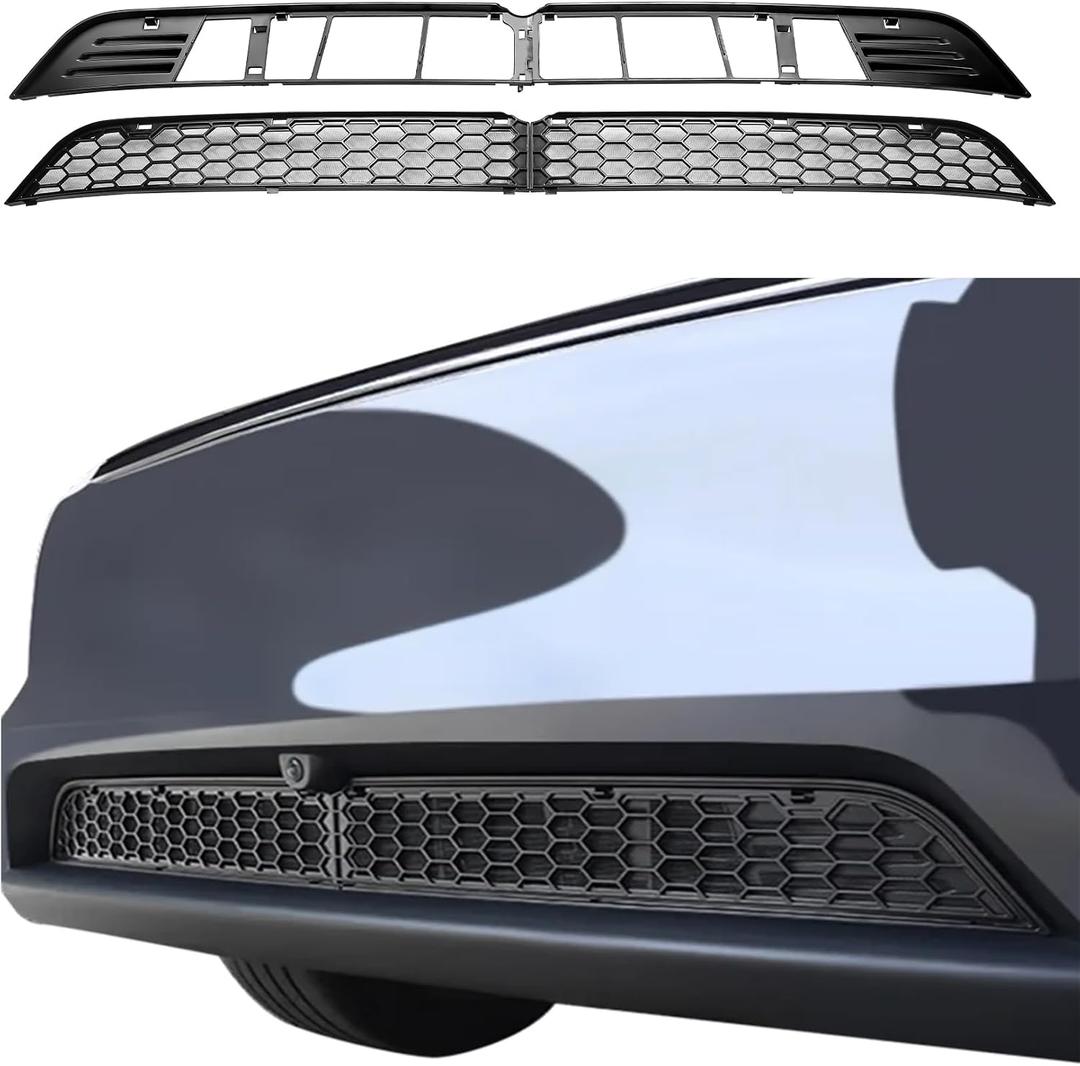 Front Grille Mesh Inserts for Tesla New Model Y Juniper 2025-2026, Front Air Inlet Vent Grille Cover Replacement for New Model Y Juniper Accessories (Detachable Version)