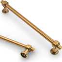 Asidrama 10 Pack 10 Inch(254mm) Antique Brass Kitchen Cabinet Handles, Cabinet Pulls Kitchen Cabinet Hardware for Cupboard Drawer Pulls (10" Hole Center)