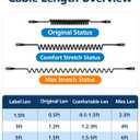 AGVEE 3ft Coiled Short USB-C to Lightning Charging Cable [MFI Certified] 30W PD Fast Charger Cord in Car for iPhone 14/13/12/11/XS/8/7/6/5 CarPlay, iPad, iPod, Black