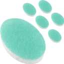 Impresa Double-Sided Body Sponge - White & Blue, Pack of 6 - Deep Exfoliation & Body Scrub Pad - Dual-Sided Design - Gentle Facial Cleanse & Face Scrubber