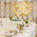 2 x Pajean 8 Pcs Bachelorette Party Decorations Glitter Gold and Silver Diamond Ring Banner Engagement Party Decorations Bachelor Hanging Streamers for Bride to Be Decor Bridal Shower Photo Props Supplies