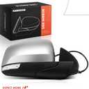 A-Premium Passenger Side Power Door Mirror - Compatible with Dodge Durango 2011-2022 - Heated Manual Folding Chrome Outside Rear View Mirror w/Turn Signal Blind Spot Detection