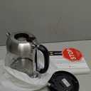 OVENTE Electric Kettle, 1500W No Plastic 1.8L Tea Kettle and Hot Water Boiler For Coffee or Tea, Easy to Fill Lid, Automatic Shut-Off, Borosilicate Glass with Stainless Steel Spout, Silver KG71S