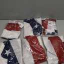 6 Pack USA Pleated Bunting Fan Flags, 1.5x3 Ft USA Patriotic Half Fan Banner American Flag Decoration Bunting for Outside Red White and Blue Decor Memorial Day Independence Day 4th of july Decorations