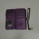 Defencase Compatible with Galaxy A16 5G Case Wallet with RFID Blocking Card Holder for Women and Men, PU Leather Magnetic Snap Flip Zipper Strap Wallet Phone Case for Samsung Galaxy A16/ 5G, Purple (Aesthetic Purple)