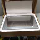 16x24 Inch Medicine Cabinet with Mirror for Bathroom, Silver Aluminum Bathroom Medicine Cabinet, Recessed or Wall Mount Medicine Chest Over Sink, Modern Farmhouse Style, Fully Assembled