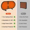 Large Chicken Coop Heater for Winter, 220 Watts Foldable Heat Chicken Heater, Waterproof Radiant Chicks Heaters for Coop, Heater with 2 Heating Plates for Chick Kitten Puppy Pets Animals