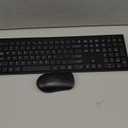 Wireless Keyboard and Mouse Combo, Silent Full-Size Computer Keyboard with Calculator Button, 2400 DPI Mouse, Quiet Click, Slim Cordless USB Keyboard Mouse Set for Laptop PC Windows Mac - Black