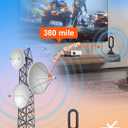 WUMINGLU TV Antenna for Smart TV Indoor 2025 4K Digital HDTV Up to 380 Miles Long Range Local Channels Indoor Outdoor (Black)