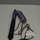 Conair 2-in-1 Hot Air Curling Combo, Includes 1.5-inch Curl Brush and 1-inch Aluminum Bristle Brush (Black / Purple)