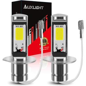 AUXLIGHT H1 LED Fog Light Bulbs 6000K Xenon White, Super Bright High Power COB Chips LED Fog Daytime Running Lights DRL Bulbs Replacement for Cars, Trucks, NOT for Headlights (Pack of 2)