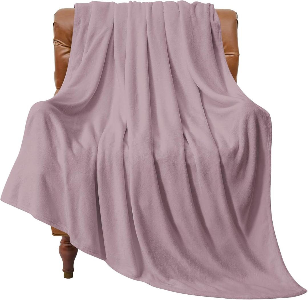 BEDELITE Fleece Blanket Dusky Violet Throw Blankets for Couch & Bed, Luxury Plush Cozy Fuzzy Blanket 50x60 inches, Super Soft Warm Lightweight Throw Blanket for Travel Camping