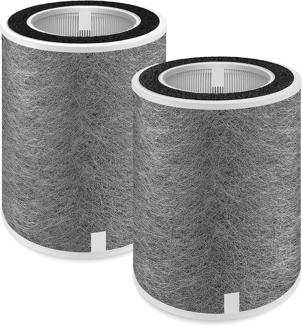 2-Pack HP201 Replacement Filter for Shark Air Purifier MAX HP202, HP232, UA205/ AP1000/ HC500/ 501 Series, HP302/ HP301/ HP300 Series Part# HE2FKPRO, HE2FKBASMB, HE2FKBAS, HE2FKPET, HE3FKPET