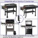 Geesta Upgraded Griddle Caddy for Blackstone 28"/36" Griddles/Weber Grill/Prep Cart, BBQ Grill Accessories Space Saver with Magnetic Tool Holder & Paper Towel Holder