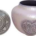 hlc Cremation Urns for Human Ashes Adult - - Keepsake urn - Display at Home - Large Funeral Urn - Modern Beautiful Memorial Urn - White Candle Cremation Urn