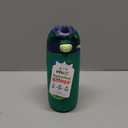 Ello Ellies 12oz Vacuum Insulated Stainless Steel Kids Water Bottle with Straw and Built-in Carrying Handle and Leak-Proof Locking Lid for School Backpack, Lunchbox and Outdoor Sports, Dino