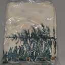 Artoid Mode Beige Pine Tree Snowflake Merry Christmas Placemats Set of 6, 12x18 Inch Seasonal Winter Xmas Holiday Table Mats for Party Kitchen Dining Decoration