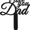 Tinideya Dad Memorial Stakes Grave Cemetery Decorations Metal Grave Markers Plaque Sympathy Garden Stake Waterproof Cemetery Memorial Signs for Funeral Decorations